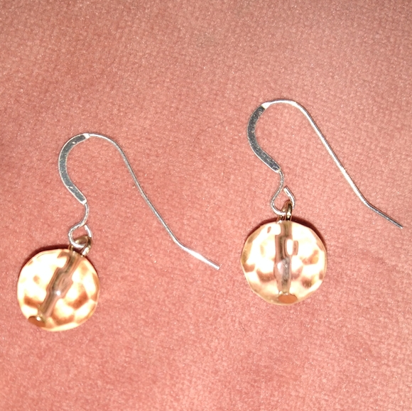 Solid 925 REAL Sterling Silver Wires Faceted Sparkle Beads Charm Earrings New - Picture 5 of 5